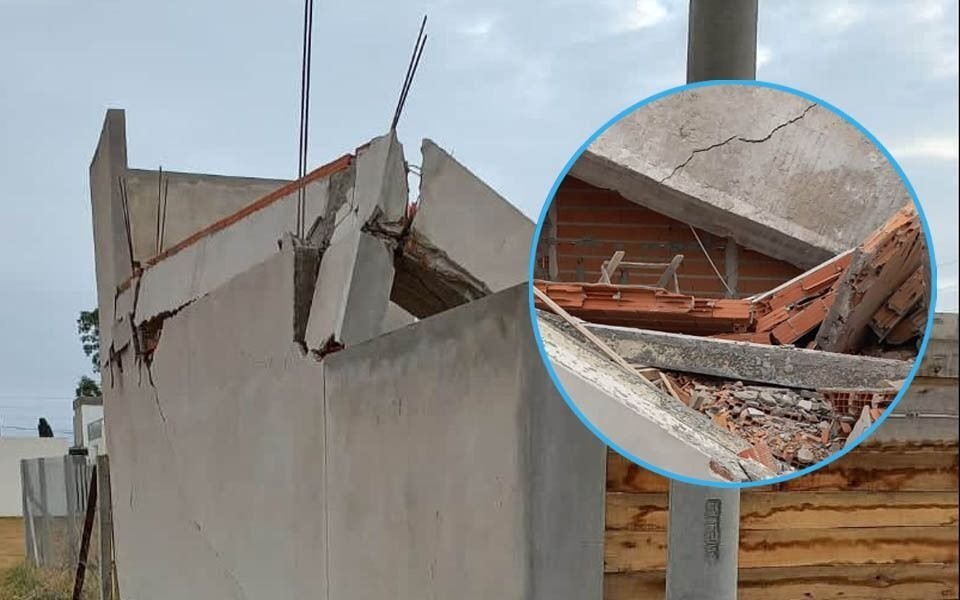 Alarma por el derrumbe de la planta superior de una vivienda en construcción
