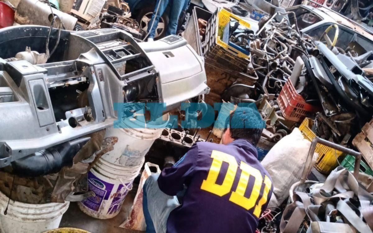 Duro golpe al desguace automotor con un registro en un galpón de Olmos