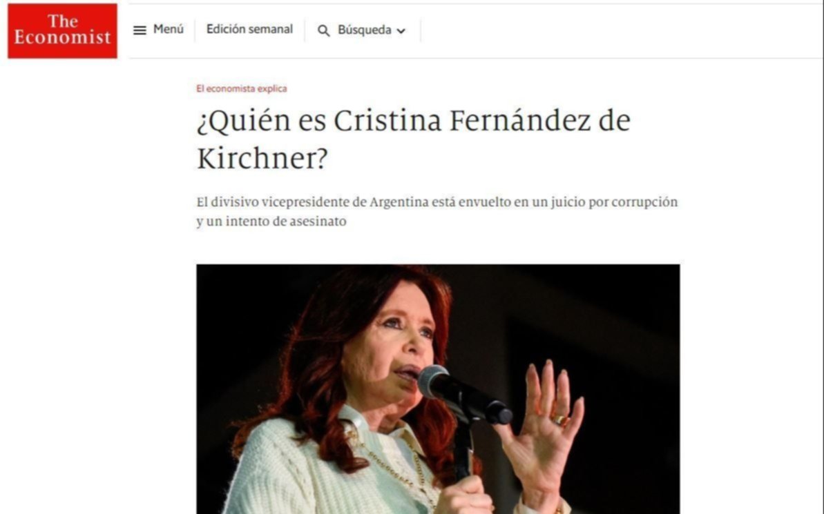 Perfil de CFK, según The Economist