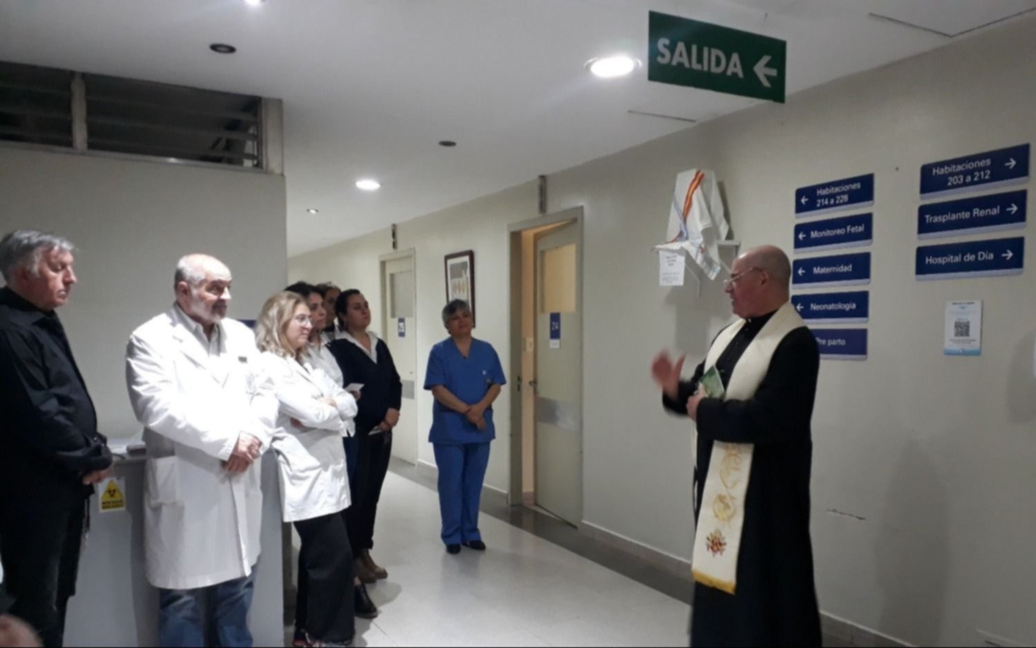 Entronizaron la imagen de una Virgen de San Nicolás en el hospital Español