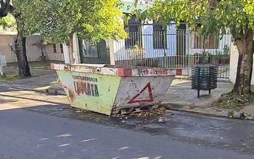 El riesgo que representan los volquetes y contenedores