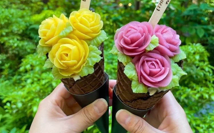 “Ramos de flores” helados para saborear y darse una panzada