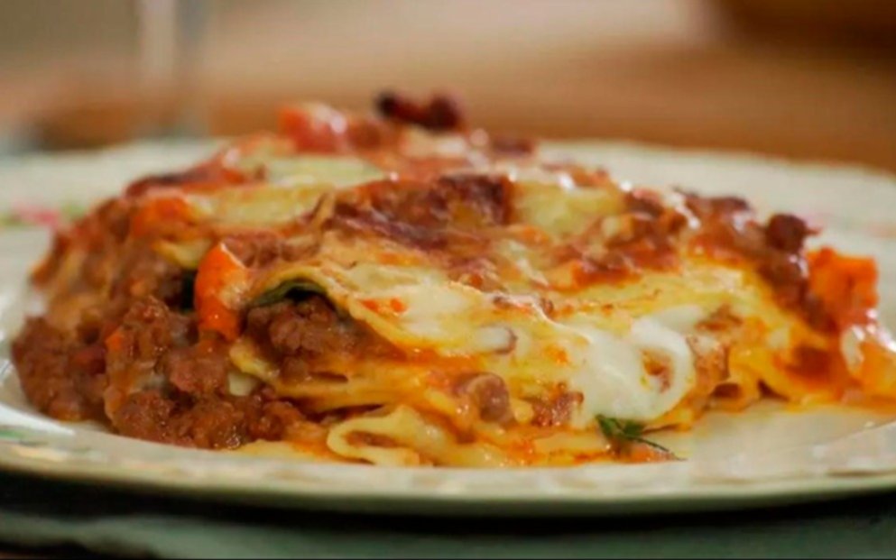 Lasaña a la bolognesa