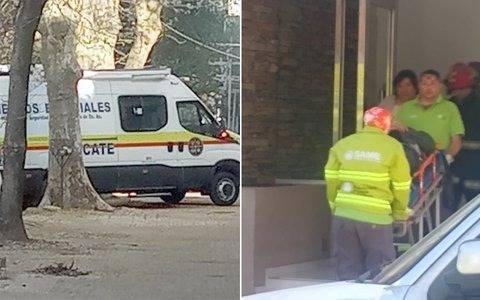 Un soporte se quebró y un operario cayó de un 2º piso