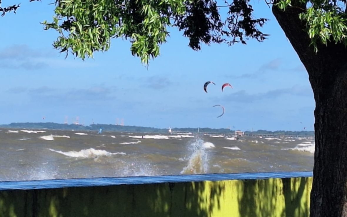 Se registró una fuerte crecida en el Río de la Plata, en Punta Lara