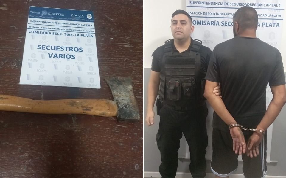 Casi mata a su pareja de un hachazo en la cabeza: terminó detenido