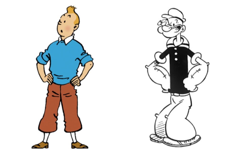 Tintín y Popeye, dos que pasarán al dominio público el próximo año