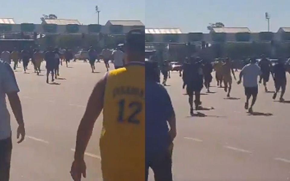 Automovilistas en riesgo por una pelea de barrabravas en la Autopista