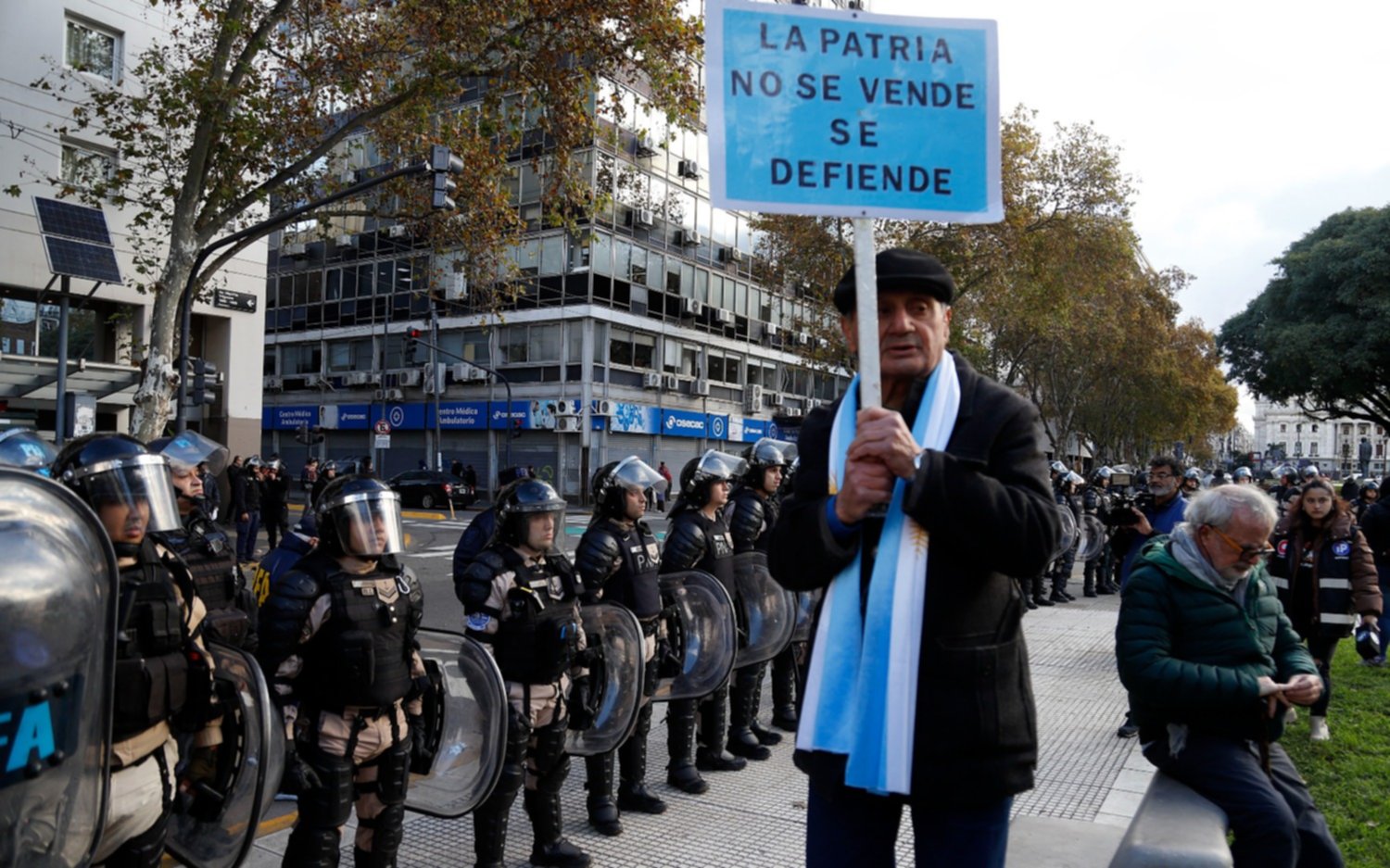 Más tensión en la marcha al Congreso