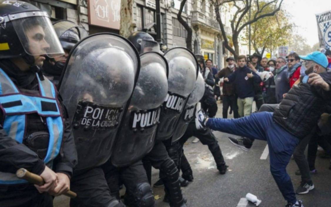 Otra vez incidentes en la marcha de jubilados