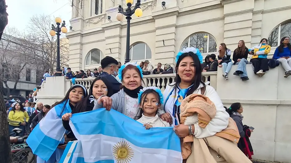 Así se festejó en La Plata la clasificación de Argentina a Cuartos de Final