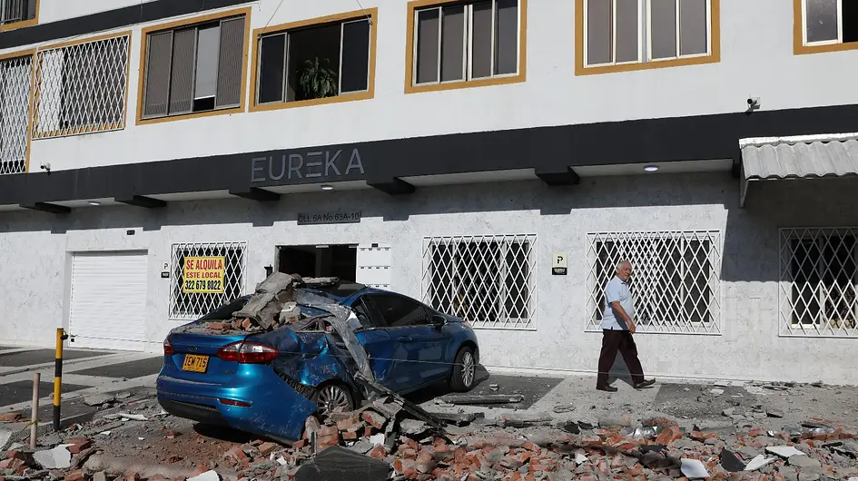 Las impactantes imágenes que dejó el terremoto de 7,4 en Colombia