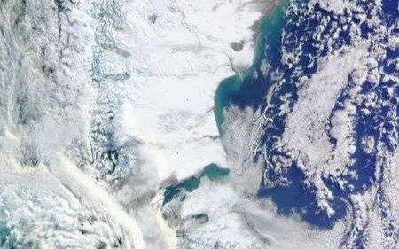 La NASA publicó una impactante imagen de la Patagonia cubierta de nieve