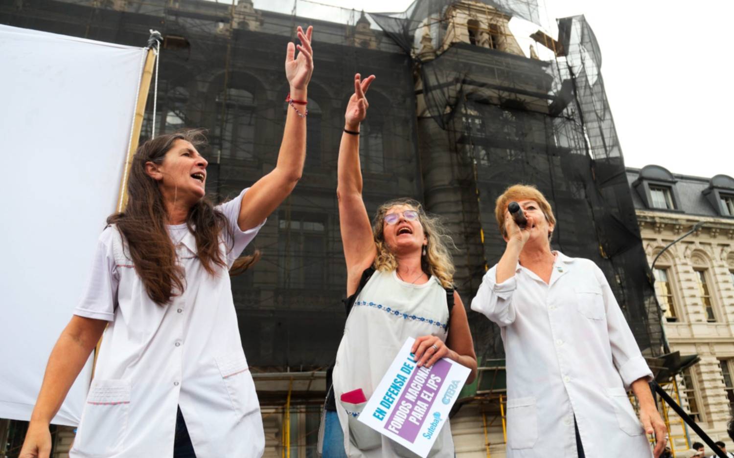 Movilización de los educadores bonaerenses al Palacio Pizzurno