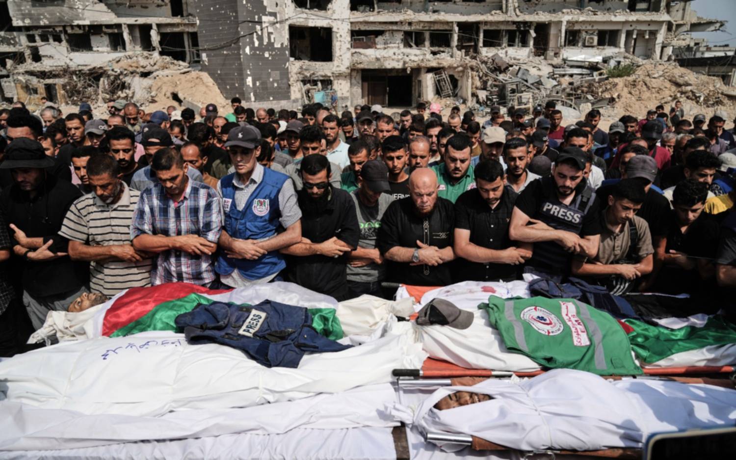 Funerales de periodistas de Al Jazeera muertos en Gaza