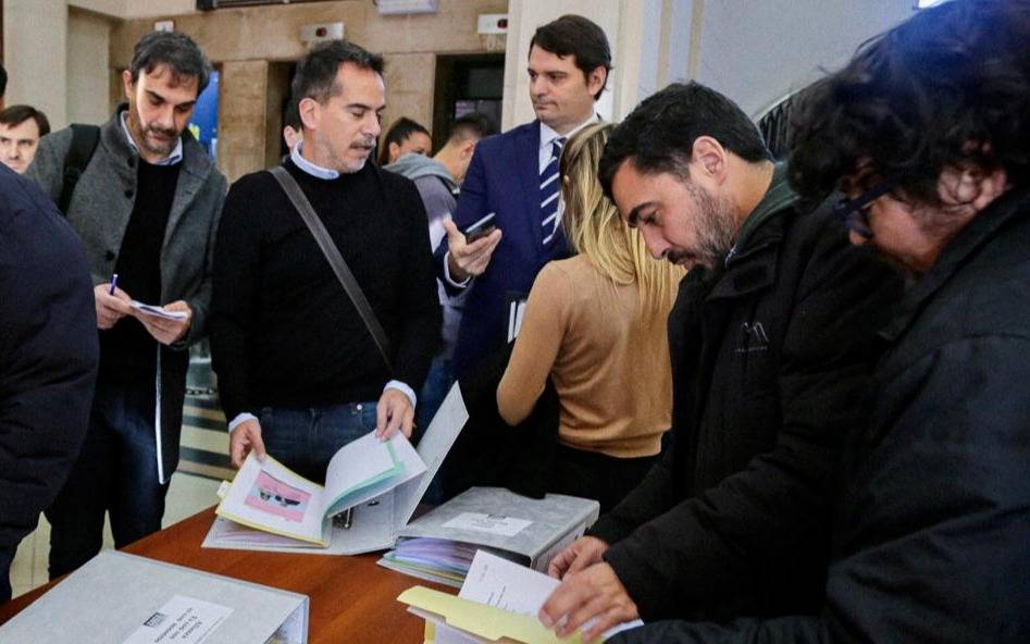 Audiencia de boletas en la Junta Electoral de la Provincia