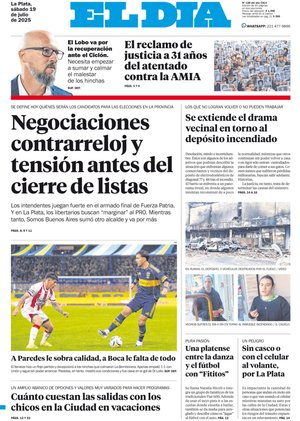Tapa de la Edición Impresa